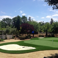 Installing Artificial Grass Desert Edge, California Office Putting Green, Front Yard Design