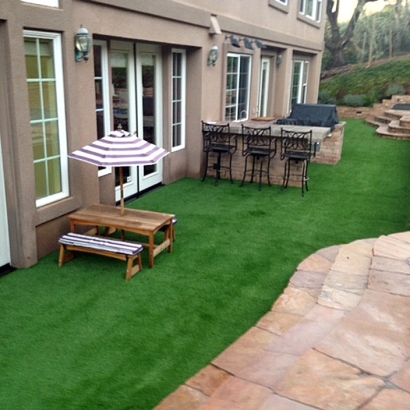 Fake Lawn Lake Elsinore, California Paver Patio, Backyard Landscaping