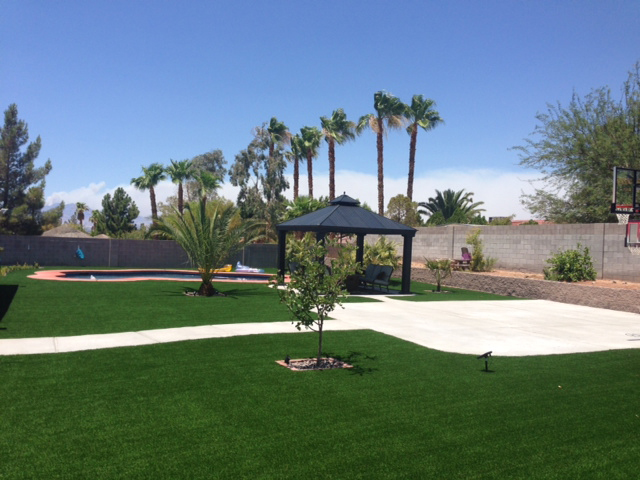 Fake Lawn Romoland, California Landscape Rock, Backyard